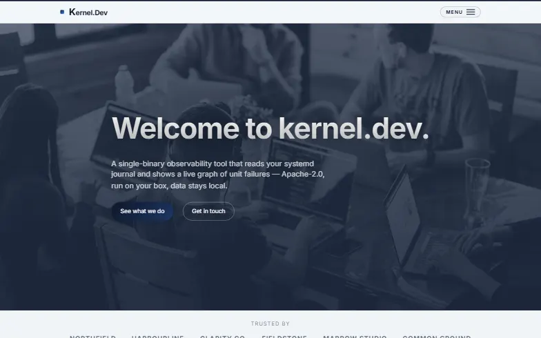 The home page of the Open Source Project template