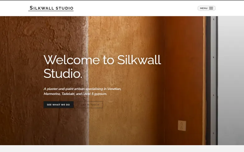 The home page of the Silkwall Studio template